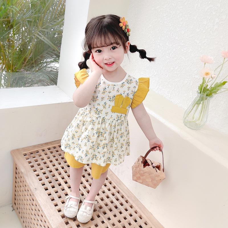 TA265 CheerKids - LFL001 A06 Bộ hoa nhí cánh tiên ngắn tay cho bé gái