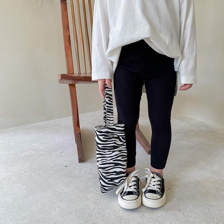 Set 4 quần LEGGING dài 100% cotton xuất dư siêu co giãn, mặc thoải mái cho bé gái 10-17kg