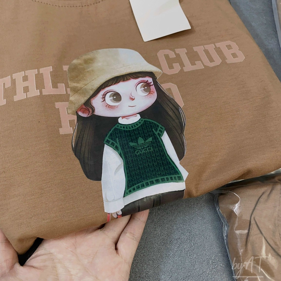 Đầm suông cotton cô gái đuôi cá màu nâu DN690