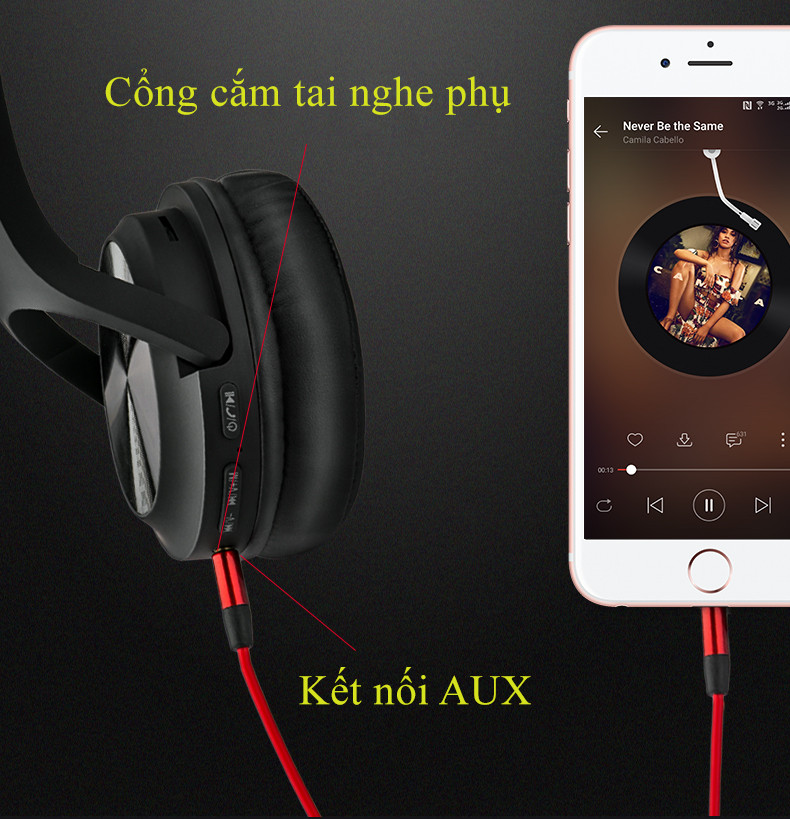 Tai nghe Bluetooth Tai nghe chụp tai Cao cấp Âm thanh chất lượng PKCB S1 PF149