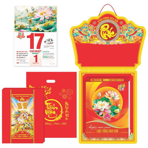 Lịch Bloc Cực Đại - Sen Việt - Bảng Treo Metalize-Hoa - 25 x 35 cm - TĐ11