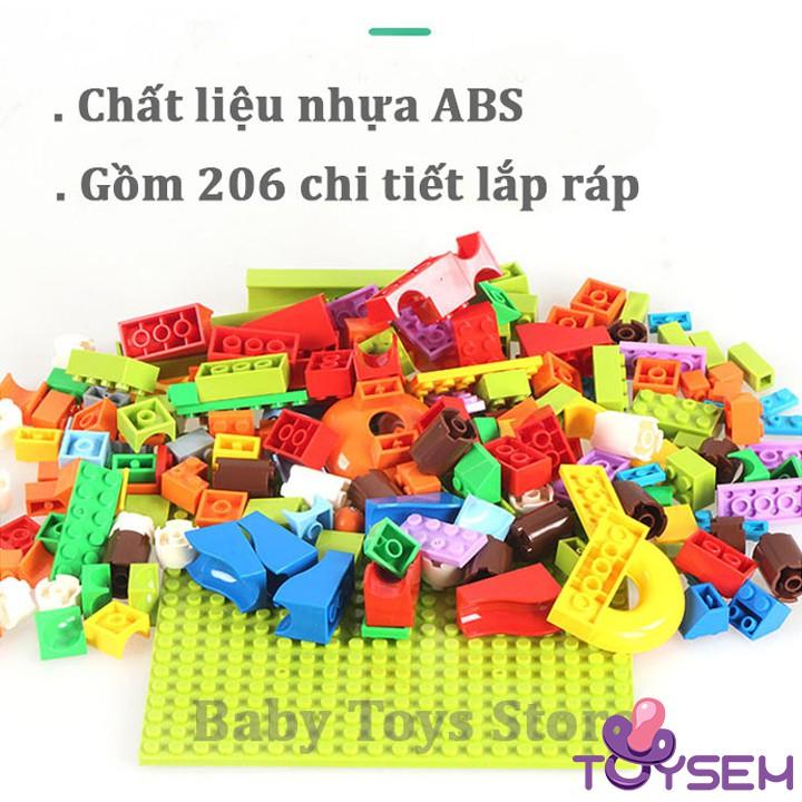 Đồ chơi lắp ráp mô hình cầu trượt thả bi 206 chi tiết JS8017 - Quà tặng sinh nhật cho bé đồ chơi xếp hình