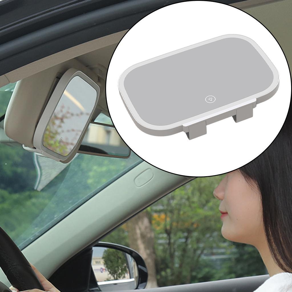 Auto Vanity Mirror Three Levels Dimming with LED Lights for Men white