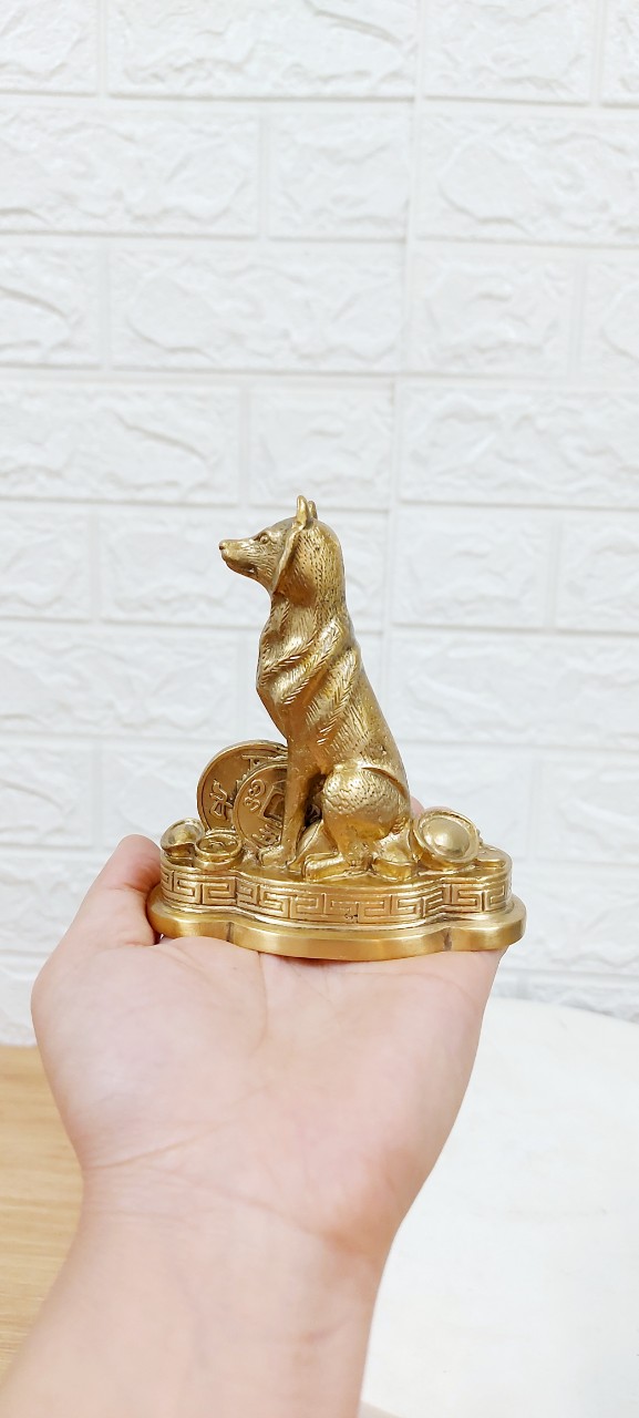 Tượng Chó Phong Thủy Bằng Đồng