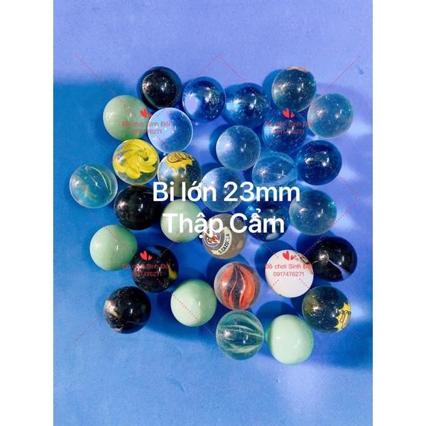 Bi thủy tinh lớn 23mm thập cẩm - bịt 30 viên