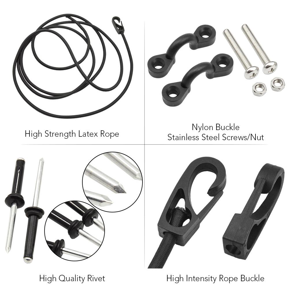 Bộ dây và đinh tán cài đặt cho thuyền Kayak với dây cao su đàn hồi cao 8 feet,các phụ kiện sử dụng chất liệu chất lượng cao