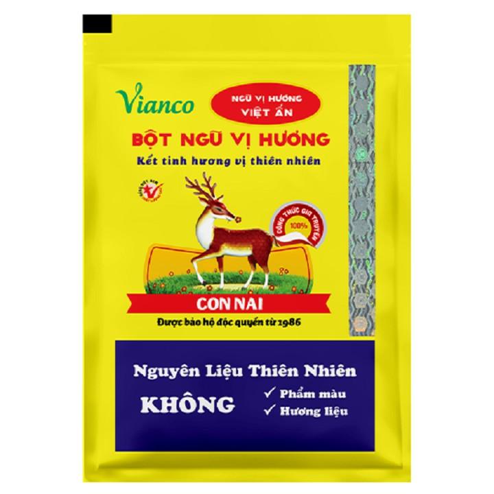 2 GÓI BỘT NGŨ VỊ HƯƠNG hiệu con nai Vianco 10GR