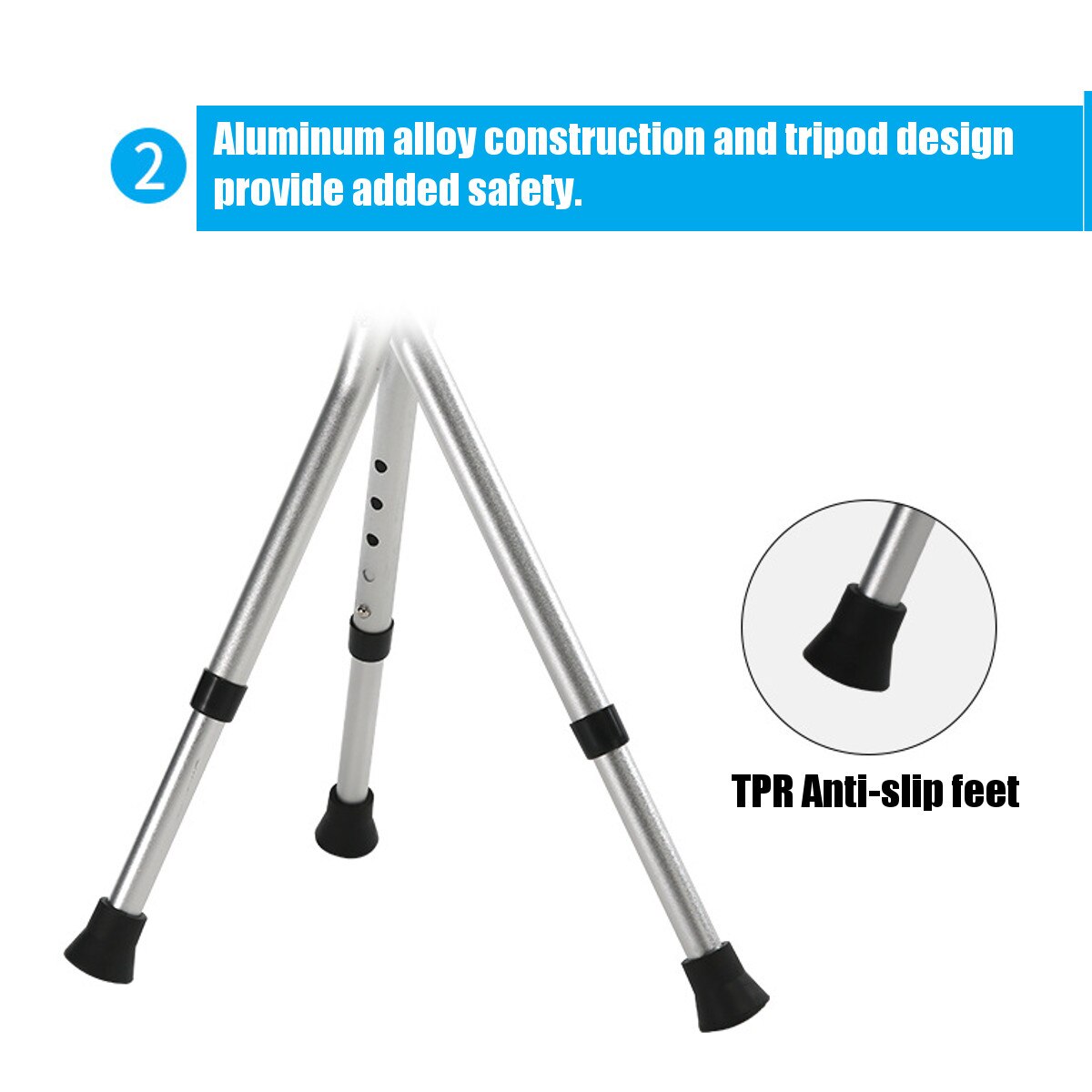 Gậy chống tay cho người cao tuổi có đèn led Comfort Crutches kiêm ghế ngồi nghỉ ngơi lúc mệt mỏi