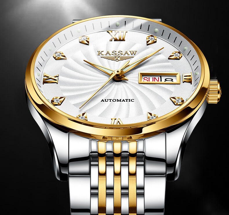 Đồng hồ nam chính hãng KASSAW K869-1 chống nước,chống xước,kính sapphire ,mặt đen dây kim loại thép không gỉ 316L ,hàng mới 100% ,Đồng hồ cơ ,Thiết kế đơn giản và sang trọng