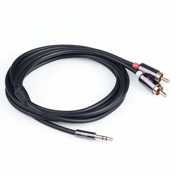 Dây AV 3.5 ra 2 đầu RCA Ugreen đầu mạ vàng Tứ Gia Computer - Hàng Chính Hãng