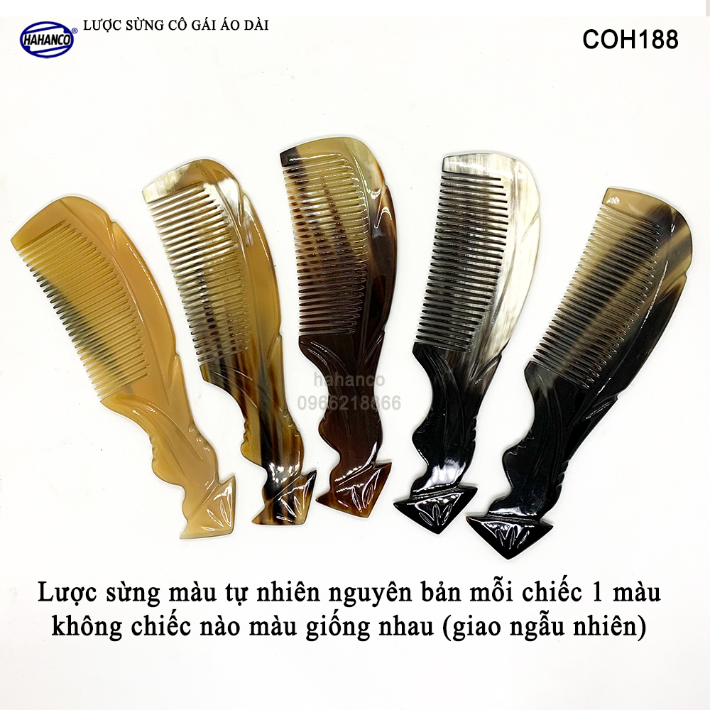 Lược Sừng Cô Gái Áo Dài Việt Nam COH188 - Quà Tặng Đầy Ý Nghĩa - chải tóc mỗi ngày giúp tóc suôn mượt - HAHANCO
