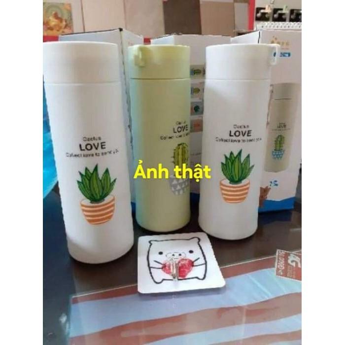 Bình nước thủy tinh xương rồng 400ml