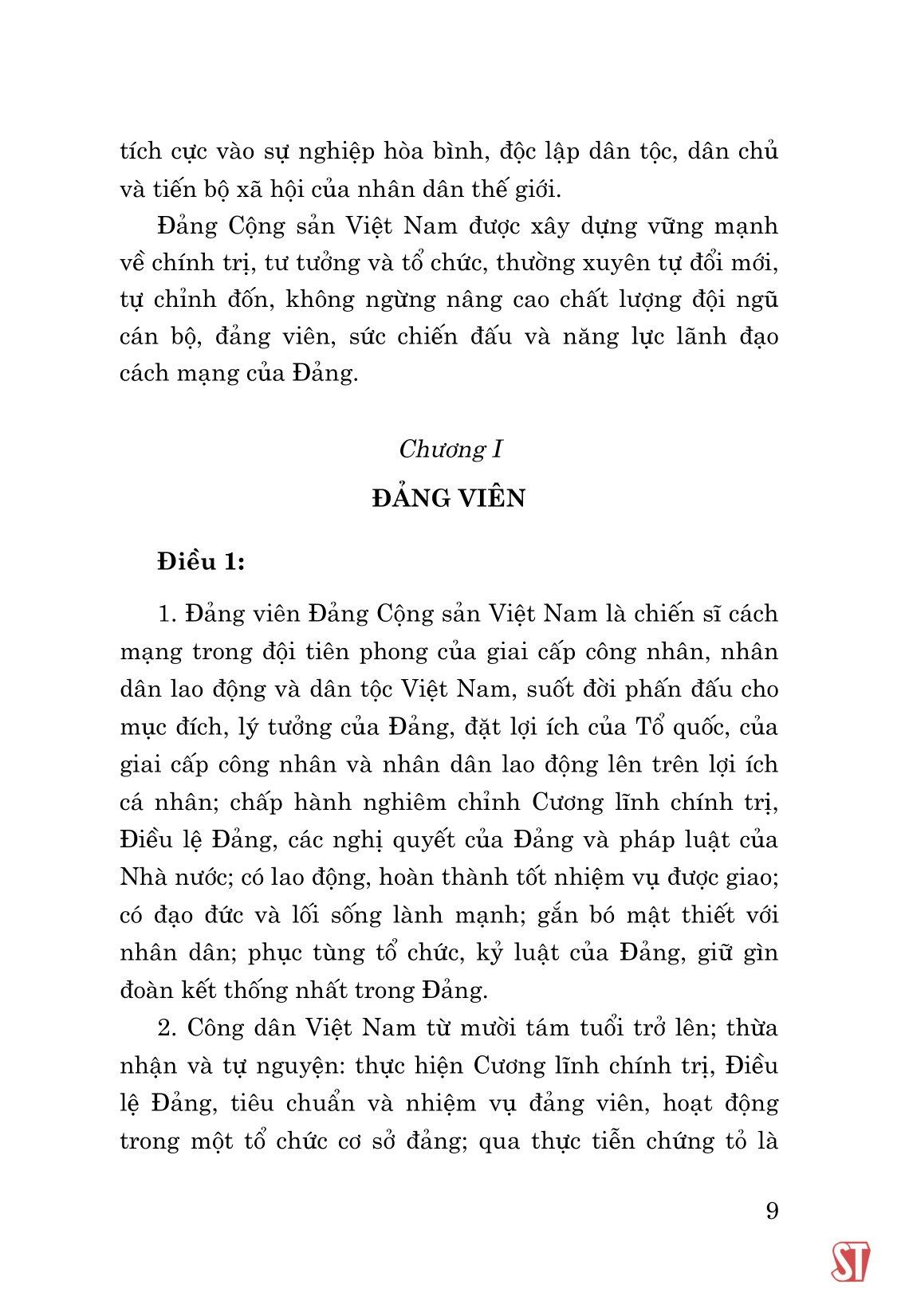 Điều Lệ Đảng Và Một Số Quy Định, Hướng Dẫn Thi Hành