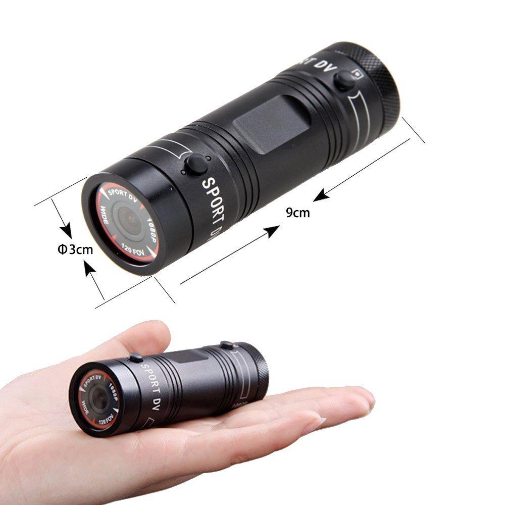 Sport DV Camera 1080p HD Chống Nước Mini Kim Loại Mũ Bảo Hiểm Camera Ngoài Trời Xe Đạp Xe Máy Camera Hành Động Video DV Máy Quay Phim