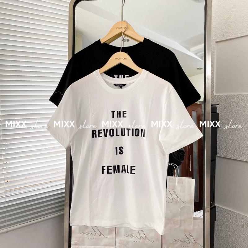 Áo Thun Nữ topten sologan xuất hàn chất cotton phom suông trẻ trung
