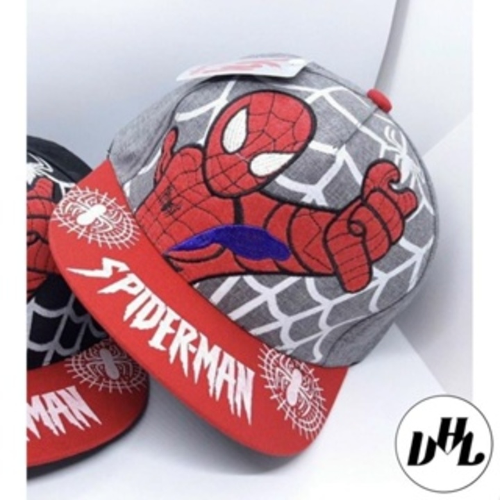 Nón bé trai (4-8 tuổi), mũ cho bé Snapback Spider man siêu chất (Ảnh thật)