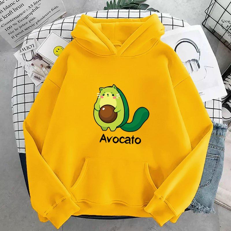 ÁO HOODIE NAM NỮ IN BƠ AVOCATO (NHIỀU MÀU)