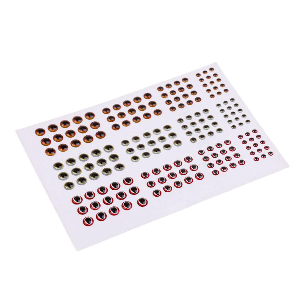 3D Epoxy Eyes  For Fishing Fly Tying Fishing Lures Crafts - Available in multiple Colors & Sizes - Lifelike 3D Fish Eyes!