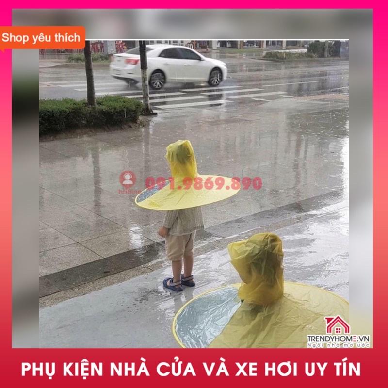 Áo mưa ngộ nghĩnh kiểu dáng con vịt cho bé năng động thích nghịch trời mưa bền bỉ màu vàng