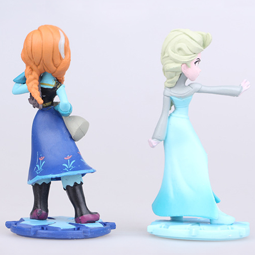 Bộ đồ chơi mô hình công chúa Elsa và Anna Frozen Fever (cao 9cm)