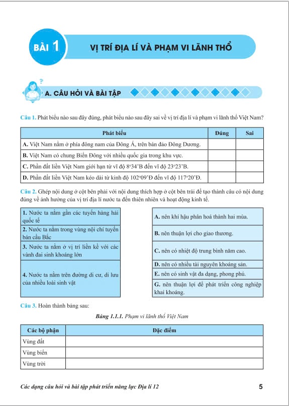 Sách - Các Dạng Câu Hỏi Và Bài Tập Phát Triển Năng Lực Địa Lí 12 - ndbooks