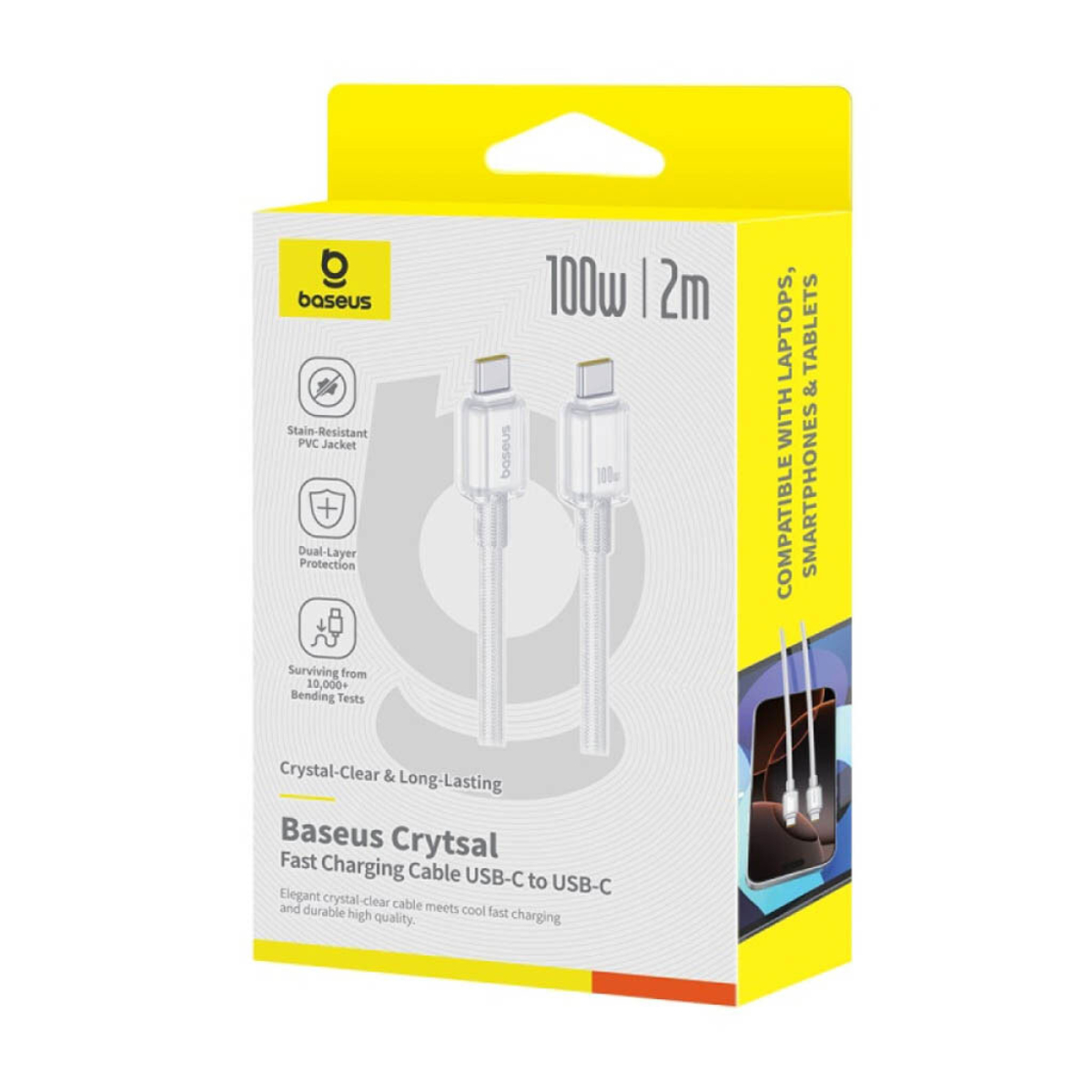 Cáp Sạc Nhanh Và Truyền Dữ Liệu Type C to Type C Baseus Crystal Clear 100W - Hàng chính hãng
