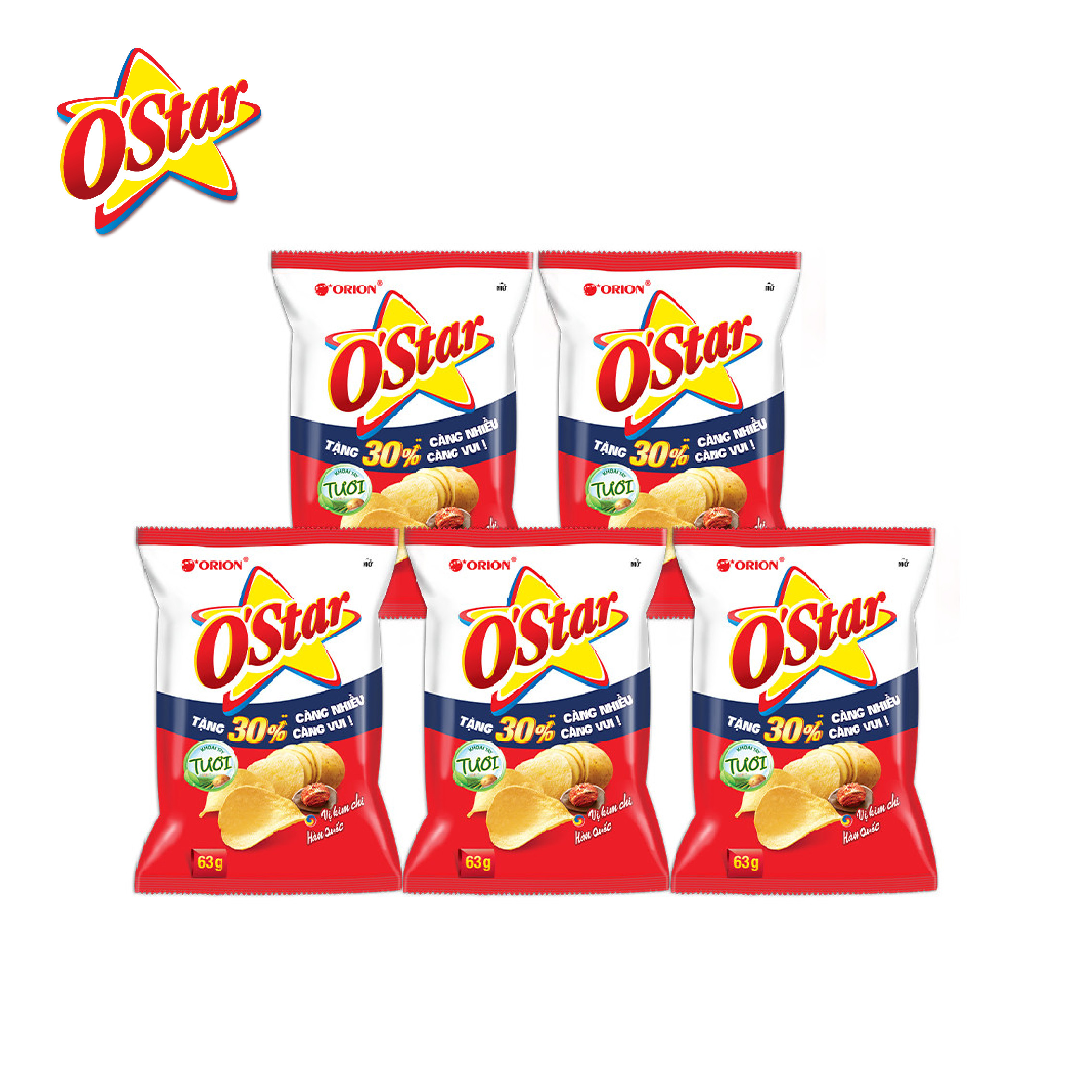 Combo 5 Snack O'star 63g