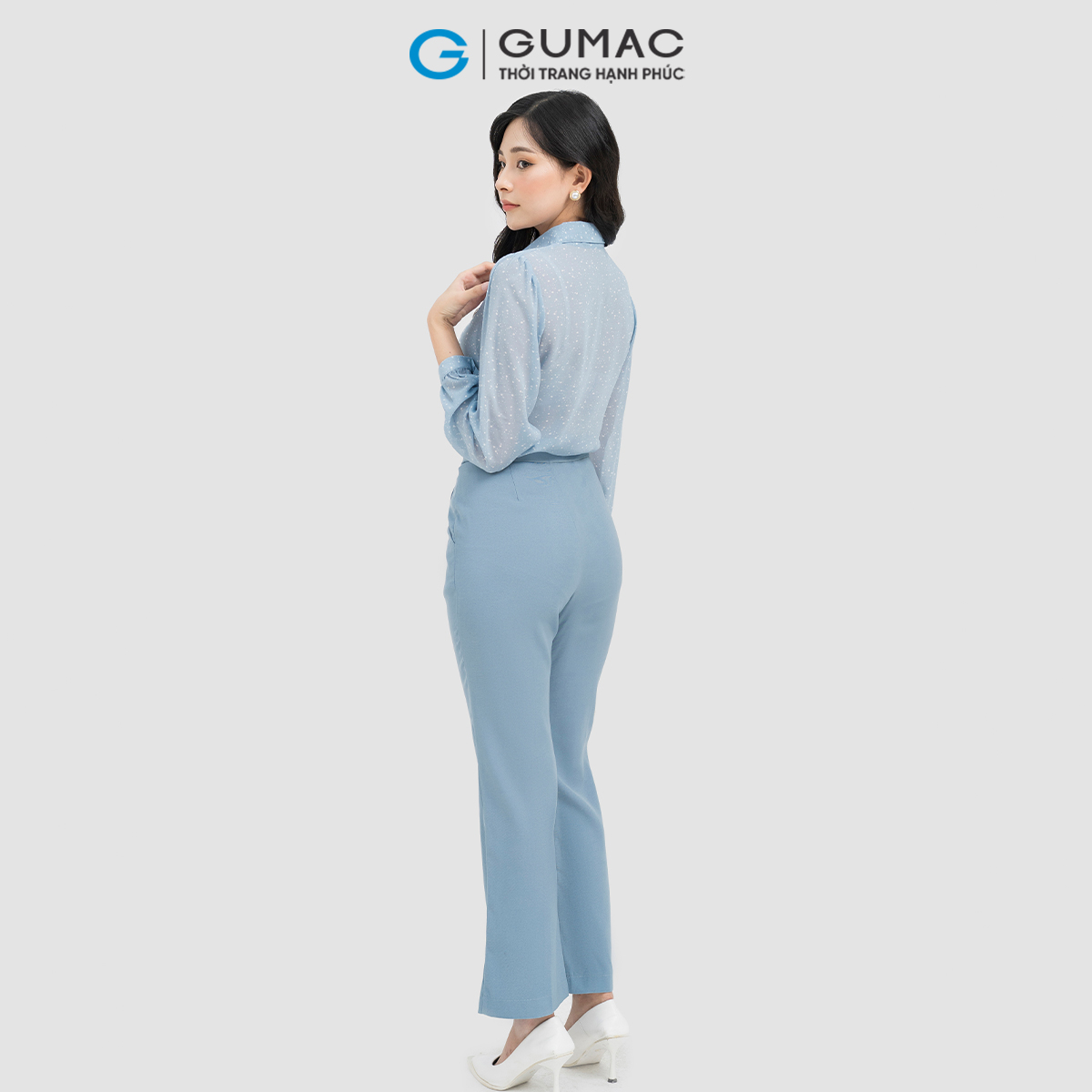 Áo sơ mi tay nhún GUMAC AD04002