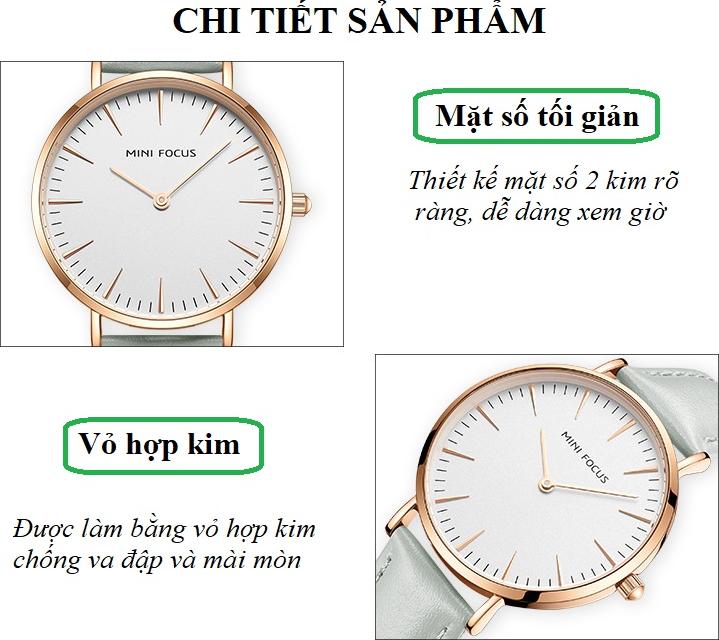 Đồng Hồ Nữ Thời Trang Cao Cấp MF0318L - Hỗ Trợ Chống Nước, Mặt Tròn Chạy 2 Kim Tặng Kèm 2 Nút Bảo Vệ Đầu Sạc - Hàng Nhập Khẩu