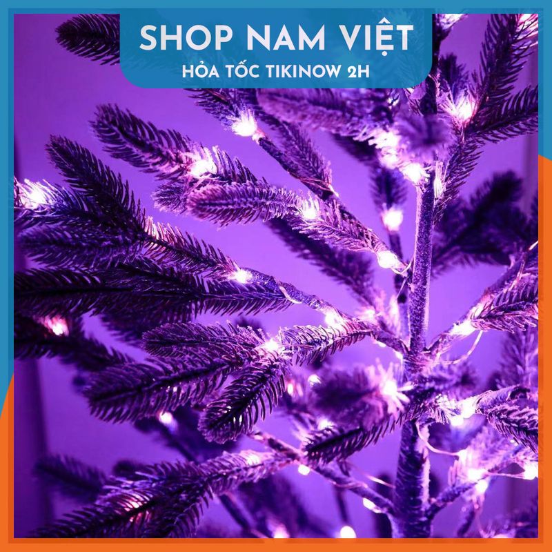 Cây Thông Noel Phủ Tuyết Có Đèn Led RGB Trang Trí Giáng Sinh, Có Thể Gấp Gọn, Kèm Remote