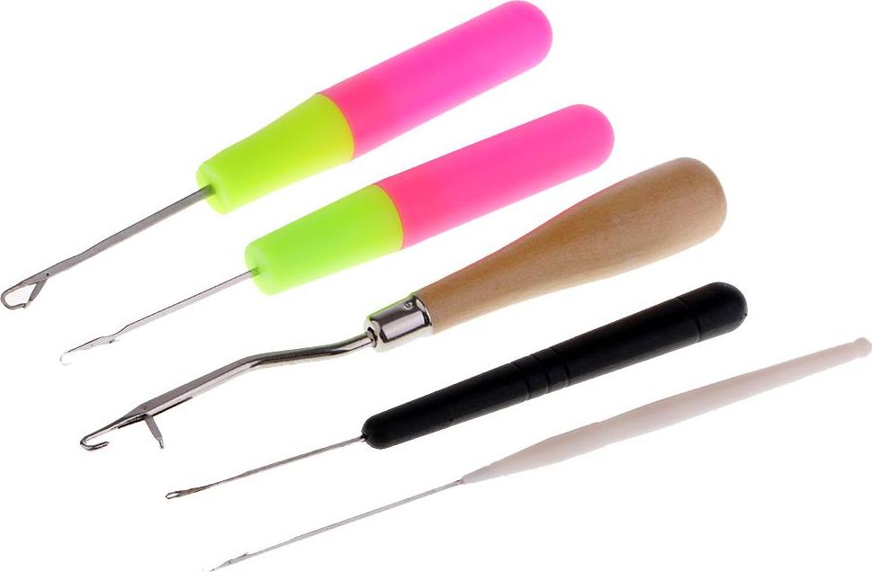 5 chiếc Bằng Gỗ/Nhựa Uốn Cong Chốt Móc Dụng Cụ Móc Kim cho Micro Dây Viền Bèo