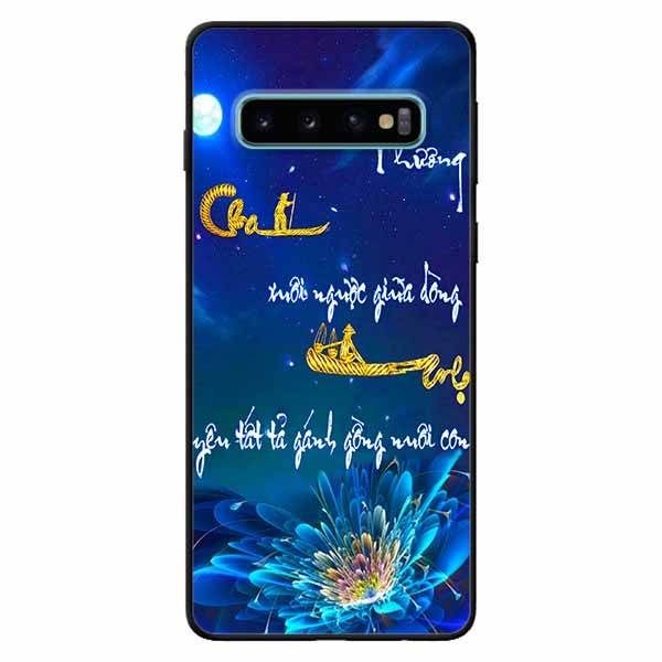 Ốp lưng in cho Samsung S10 Mẫu Thư Pháp Cha Mẹ