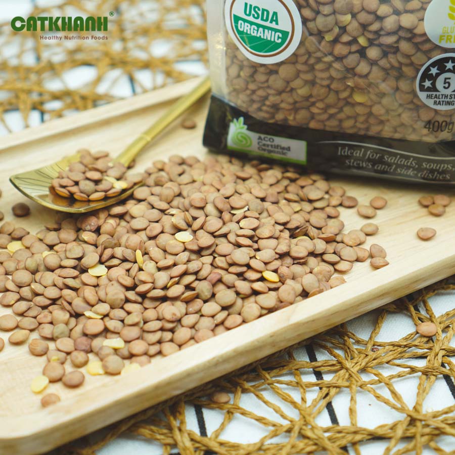 Đậu lăng xanh Green Lentils Absolute Organic  túi 400g