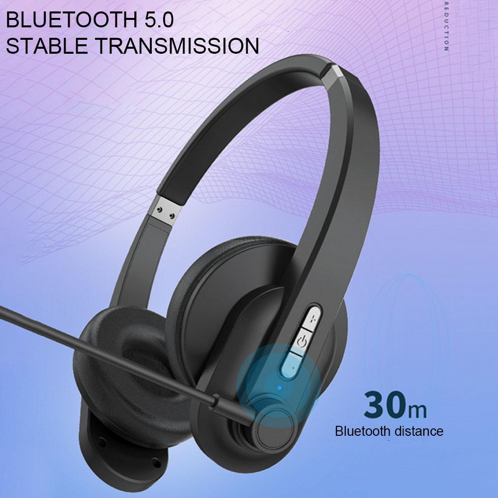 Nhẹ HiFi Stereo Bluetooth Tai Nghe Jack Cắm 3.5Mm Kinh Doanh Trung Tâm Gọi Với Micro Hội Nghị Máy Tính Chơi Game Softphone