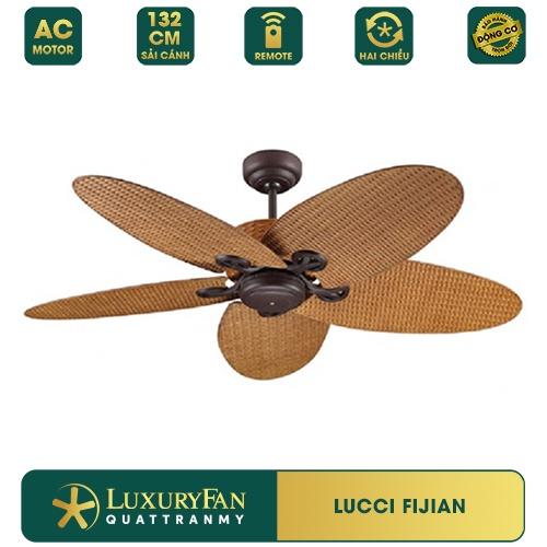 Quạt trần Úc LUCCI FIJIAN - Cánh Composite vân lá, Sải cánh 132 cm, Điều khiển từ xa, Hàng chính hãng