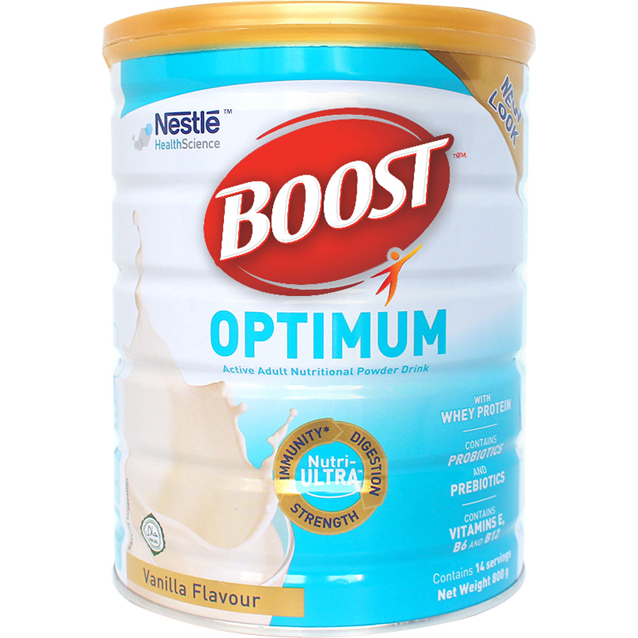 Sản phẩm dinh dưỡng y học BOOST OPTIMUM lon 800g - Tặng bộ nón và balo Boost