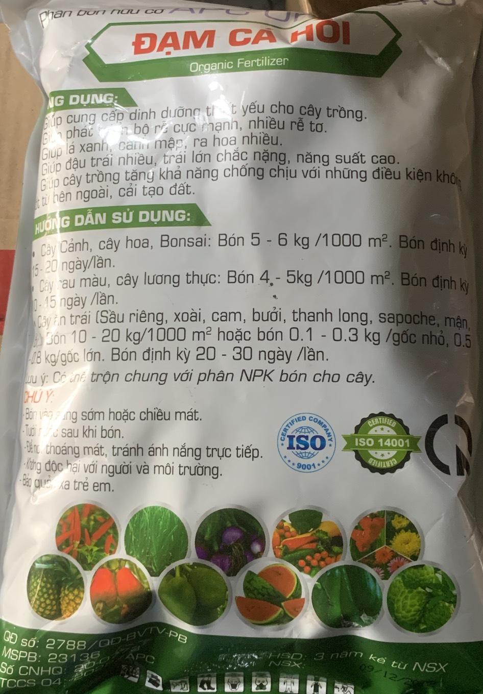 Phân bón ĐẠM CÁ HỒI chăm sóc cây trồng túi 2kg