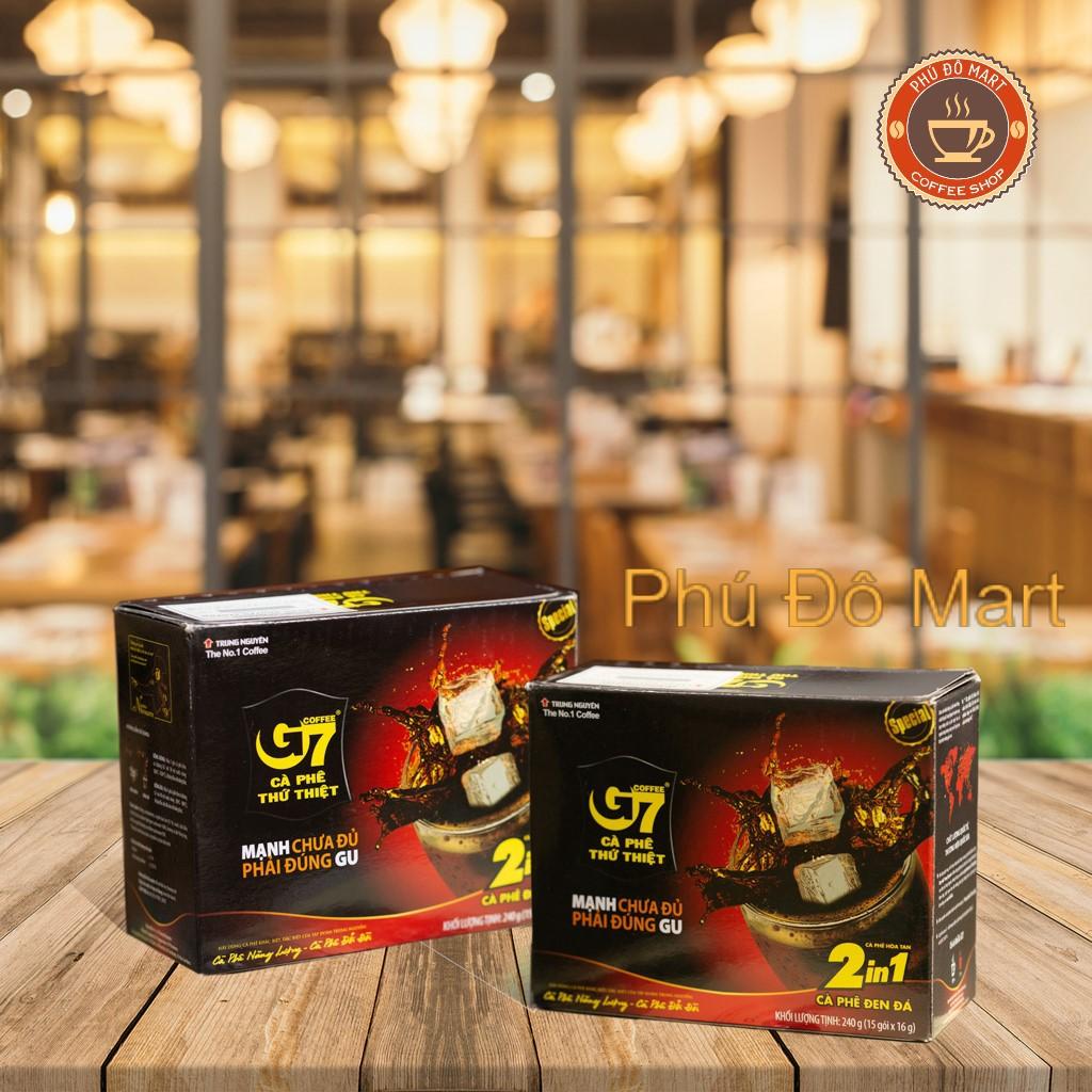 Cà Phê Hòa Tan Đen Đường G7 2in1 Hộp 15 Gói 16gr - Trung Nguyên