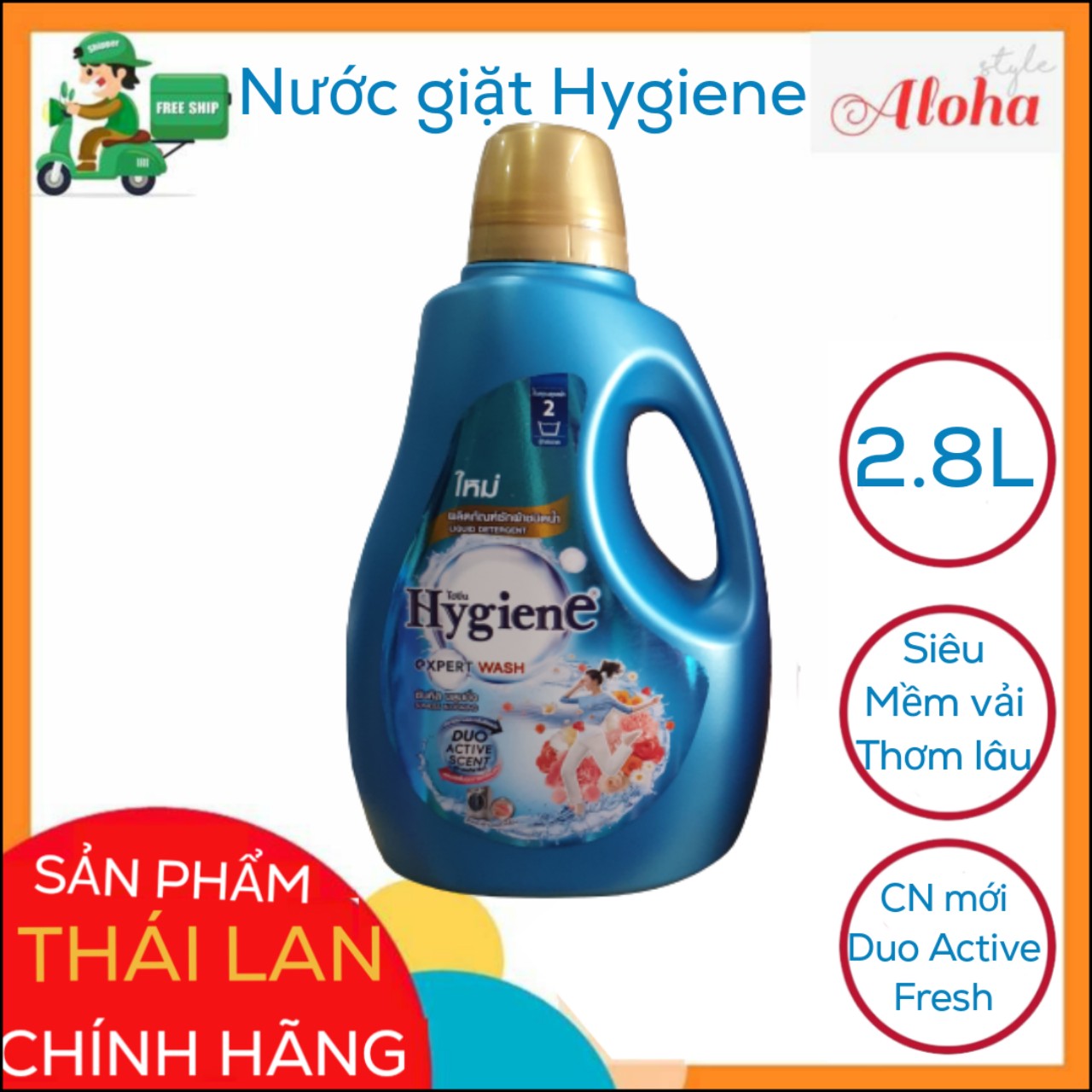 [SẢN PHẨM MỚI] Nước Giặt Xả Quần Áo Hygiene Thái Lan 2800ml - Nước giặt quần áo Thái Lan - Chuyên Dùng Máy giặt Cửa Trước-Aloha Store