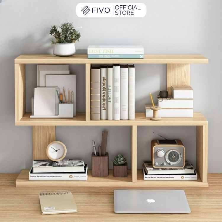 Kệ Gỗ Để Bàn Đa Năng Chất Liệu MDF FIVO FB20S8X Để Đồ Tiện Lợi Dễ Dàng Lắp Ráp (80 x 20 x 60 cm) - Hàng Chính Hãng