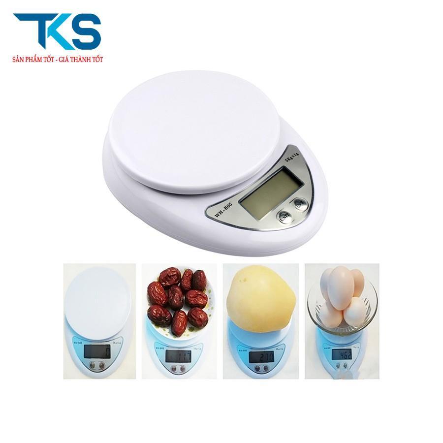 Cân tiểu ly tối đa 5kg, chạy bằng pin, Cân điện tử thực phẩm cho nhà bếp Electronic kitchen