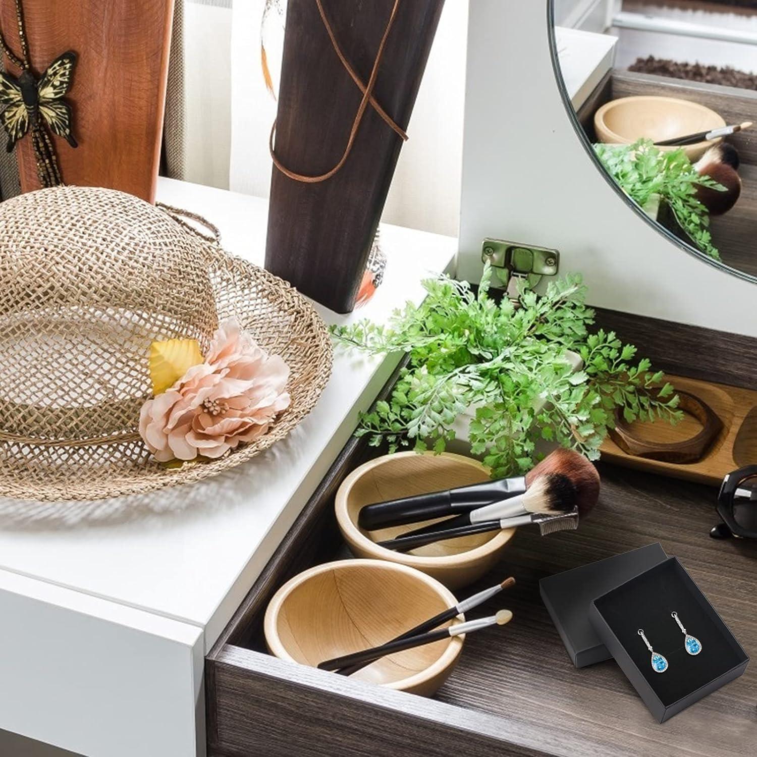 16 miếng Hộp trang sức bằng bìa cứng Hộp vuông bằng giấy nhỏ Hộp quà tặng