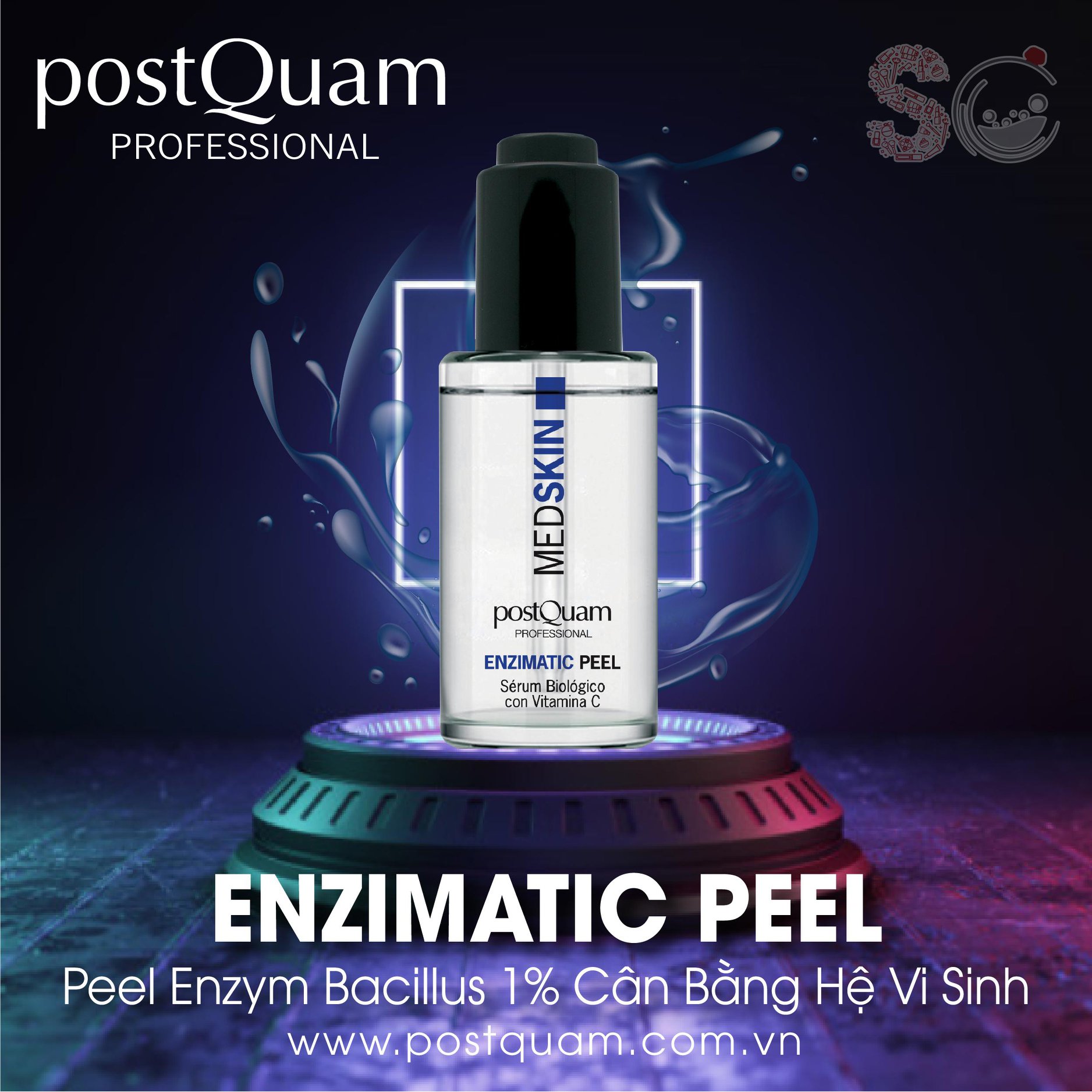 postQuam - Peel Enzym Bacillus Cân Bằng Hệ Vi Sinh (30ml)