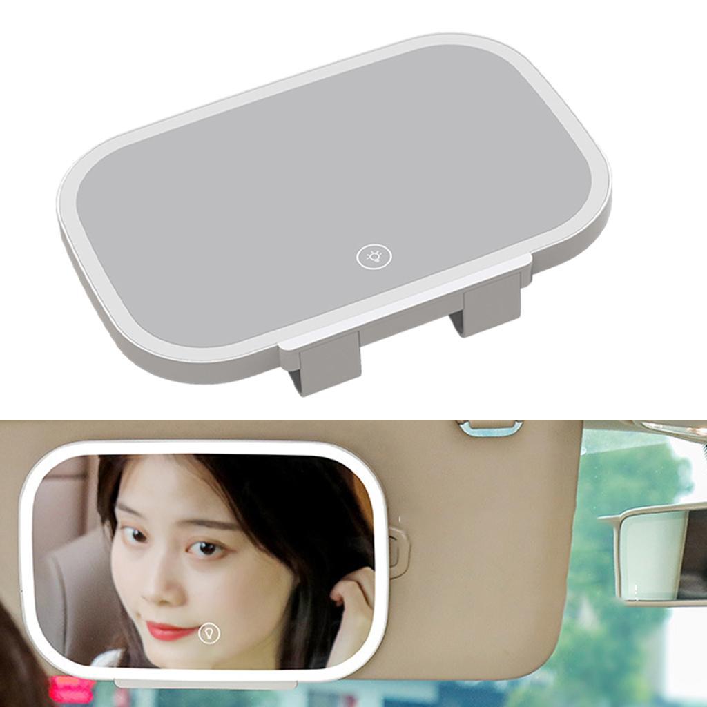 Auto Vanity Mirror Three Levels Dimming with LED Lights for Men white