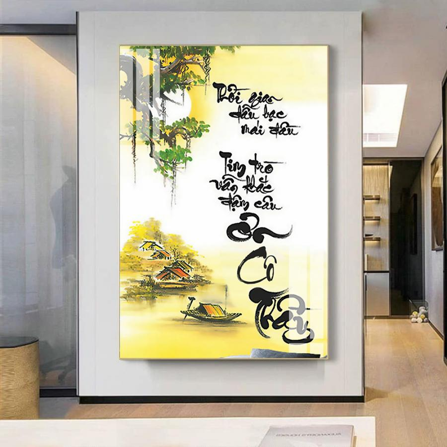 Tranh treo tường tráng gương tri ân thầy cô 1 tặng kèm đinh 3 chân