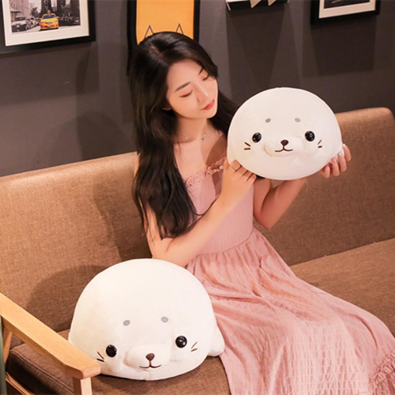1 Máy Tính 50-60Cm Dễ Thương Nhồi Bông Sư Tử Biển Sang Trọng Đồ Chơi Gối Kawaii Hình Động Vật Cói Đồ Chơi Búp Bê cho Bé Đáng Yêu Chilren Quà Tặng