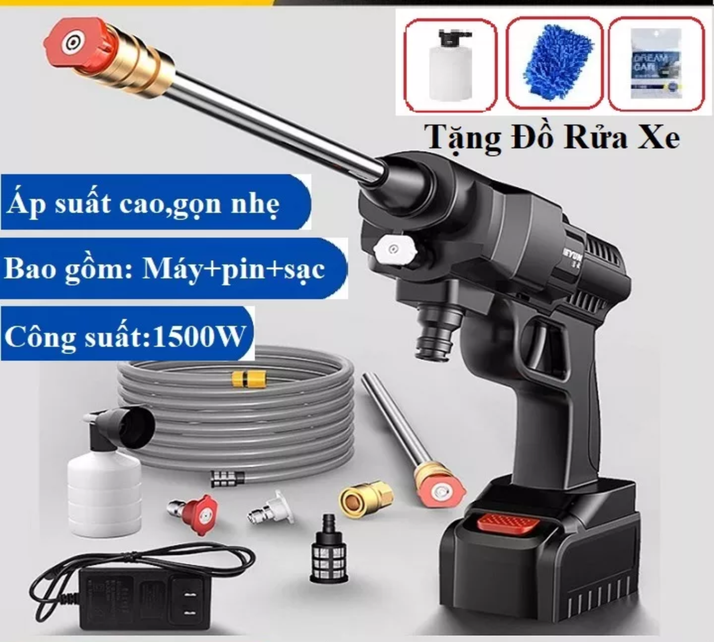 MÁY RỬA XE PIN RỬA XỊT ĐA NĂNG TIỆN DỤNG