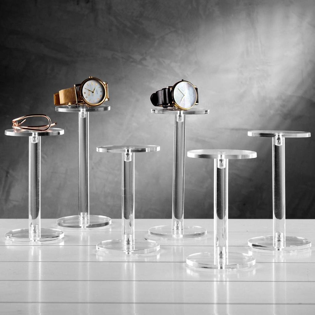 Giá đỡ mica, kệ mica trưng bày sản phẩm đồng hồ, vòng tay, nhiều kích thước - Vàng