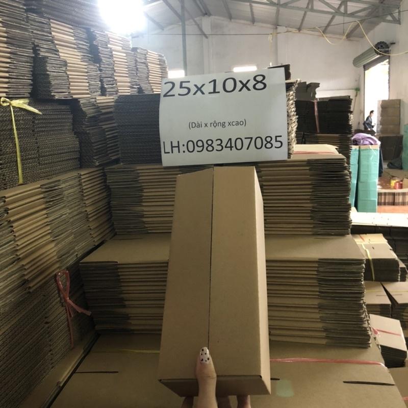 25x10x8 Hộp carton đóng hàng giá xưởng - Combo 20 hộp