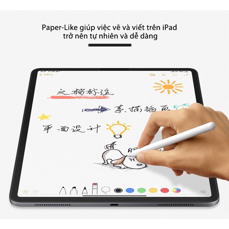 Miếng Dán Màn Hình Paper-Like Kai Protective dành cho iPad Series, Chống Vân Tay 